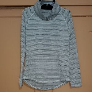 Under Armour Black and White Striped Top